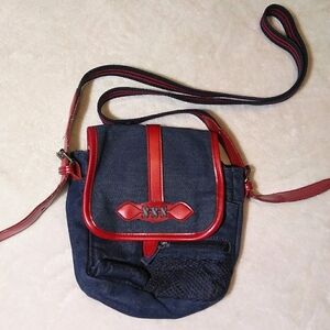 Small Denim Multi-Pocketed Purse